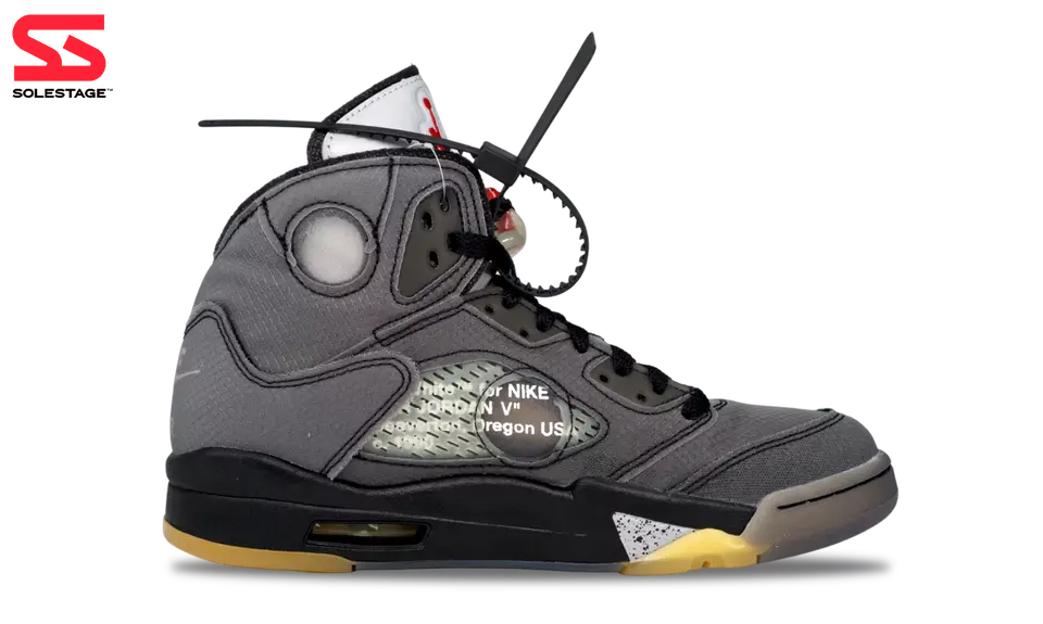 2020 Nike Air Jordan Retro 5 Off-White Sail Fire Red